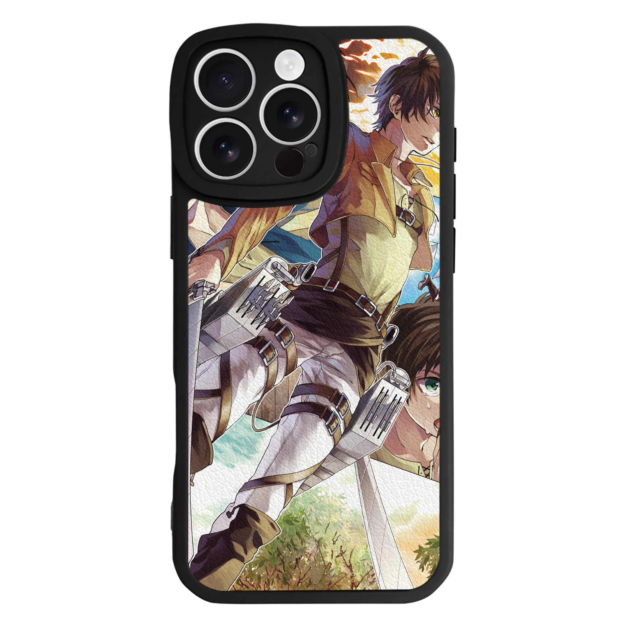 （画像用） 進撃の巨人 Attack on Titan 【iPhone 16シリーズ対応】シリコンスマホケース（レザー調） 材質：シリコン